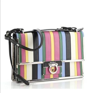 Salvatore Ferragamo Aileen Striped Leather bag